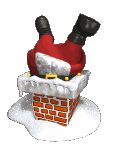 santa going down chimney